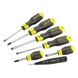 STANLEY STHT92002-8 6 PCS CRV STEEL SCREW DRIVER SET WITH BONUS TESTER