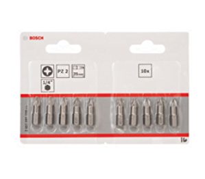 BOSCH 2607001559 EXTRA HARD SCREWDRIVER BIT PZ2 25MM