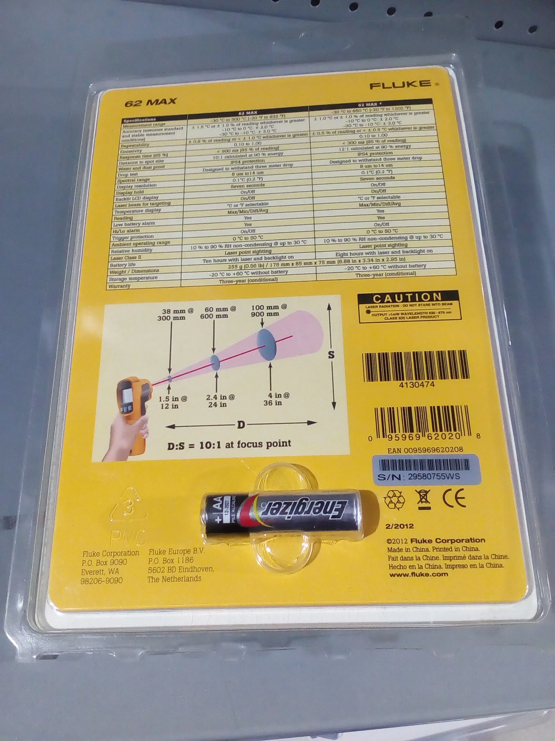 FLUKE 62 MAX INFRARED THERMOMETER - Image 2