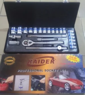 RAIDER 1/2″DR. 24PC-12P 10-32MM SOCKET WRENCH SET