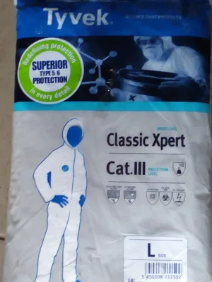 TYVEK DISPOSABLE COVERALL