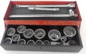 FACOM 17PC 15/16″ – 2-1/4″x3/4″DRIVE 12POINT INCH SOCKET SET