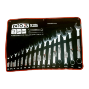 YATO YT-48852 1/4″-1.1/4″ 16PCS COMBINATION SPANNER SET – S.A.E (INCHES)