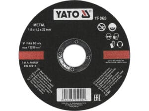YATO YT-5920 115MM X 1, 2 X 22MM METAL CUTTING DISC
